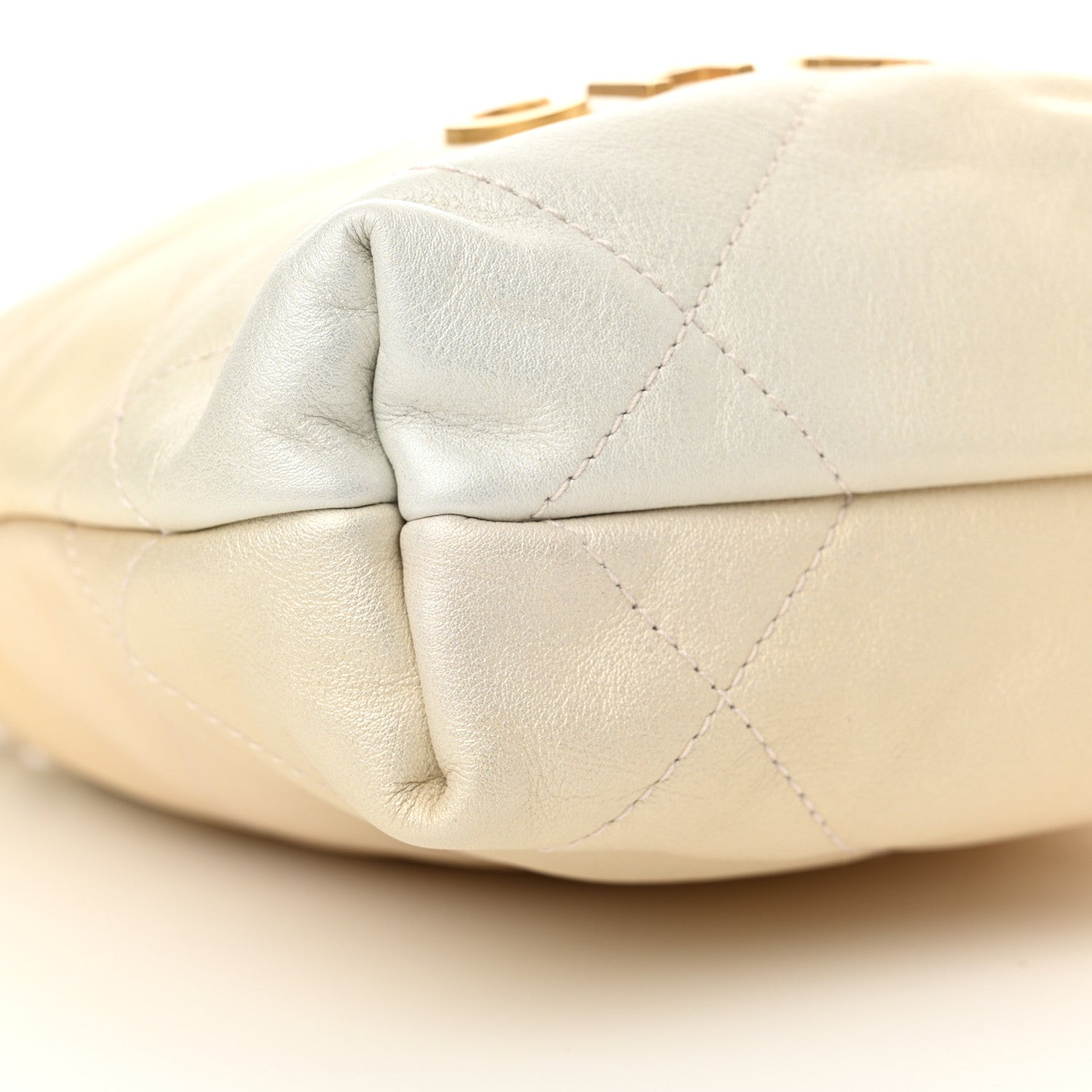 Chanel Pearly Shaded Calfskin Quilted Mini Chanel 22 Ecru Golden 9 of 10