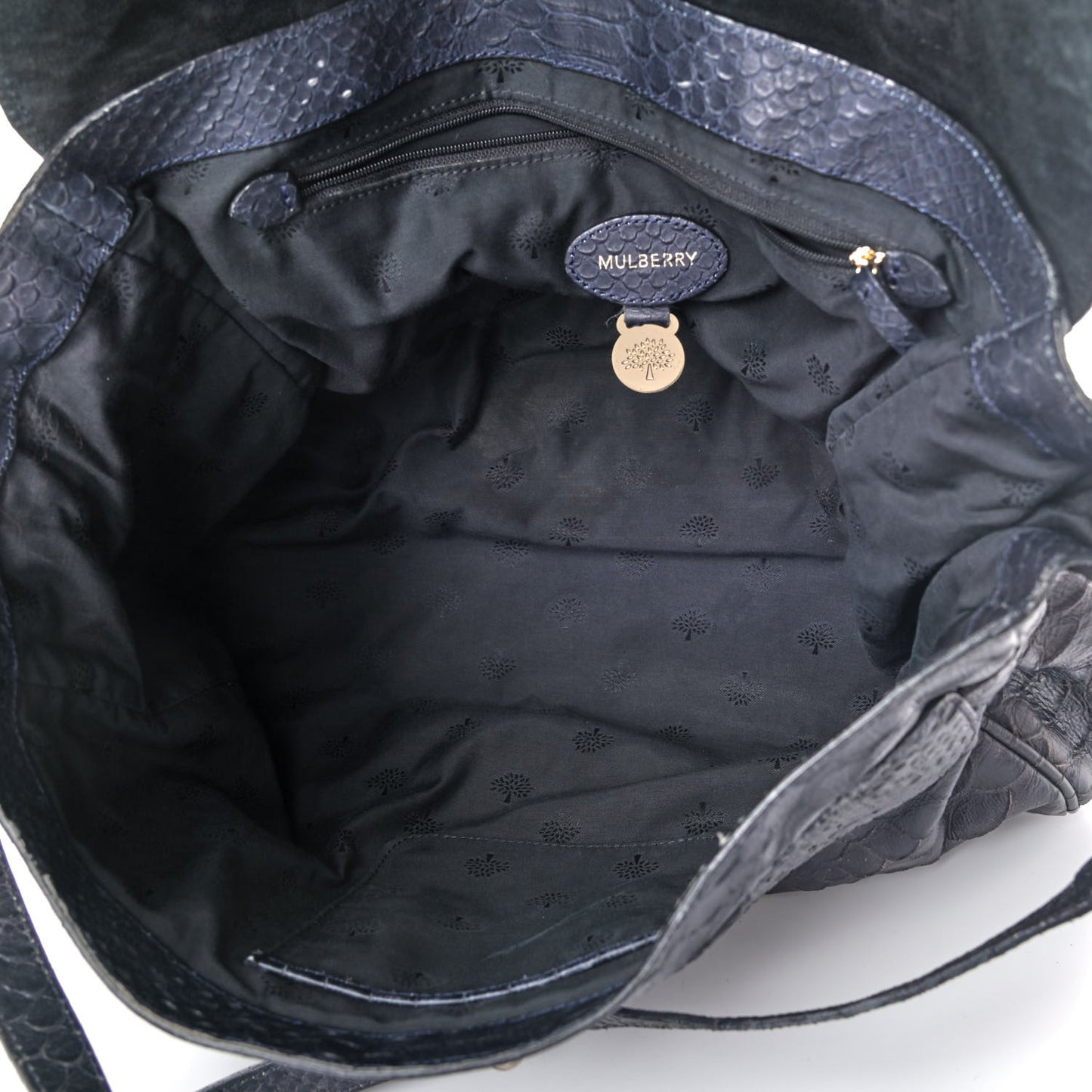 Silky Snake Print Oversized Alexa Nightshade Blue