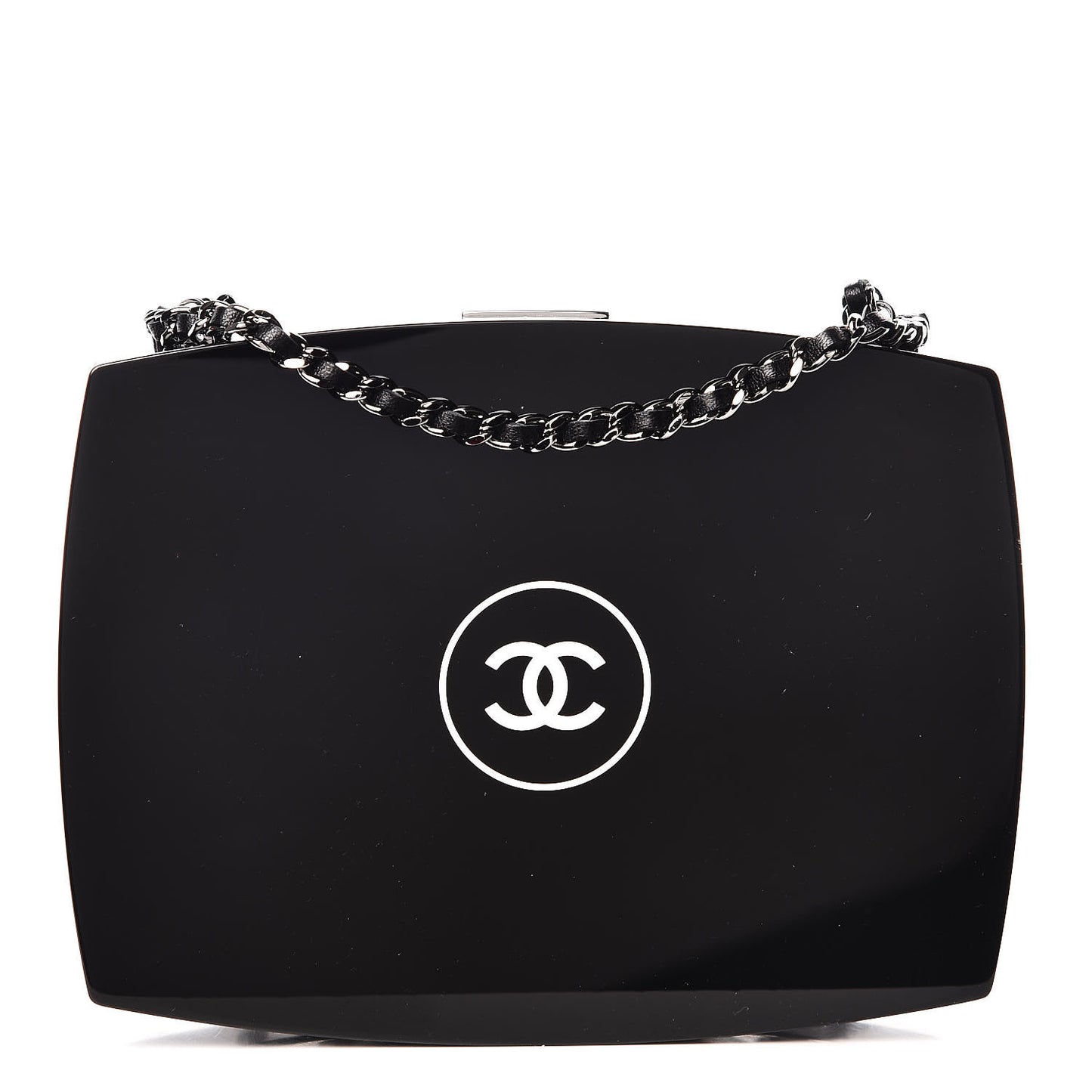 Plexiglass Compact Box Clutch Black
