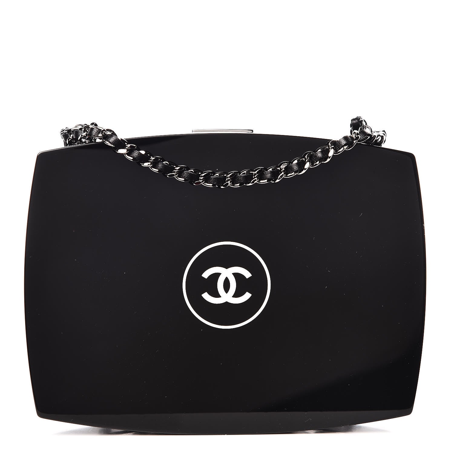 Chanel Plexiglass Compact Box Clutch Black 1 of 7