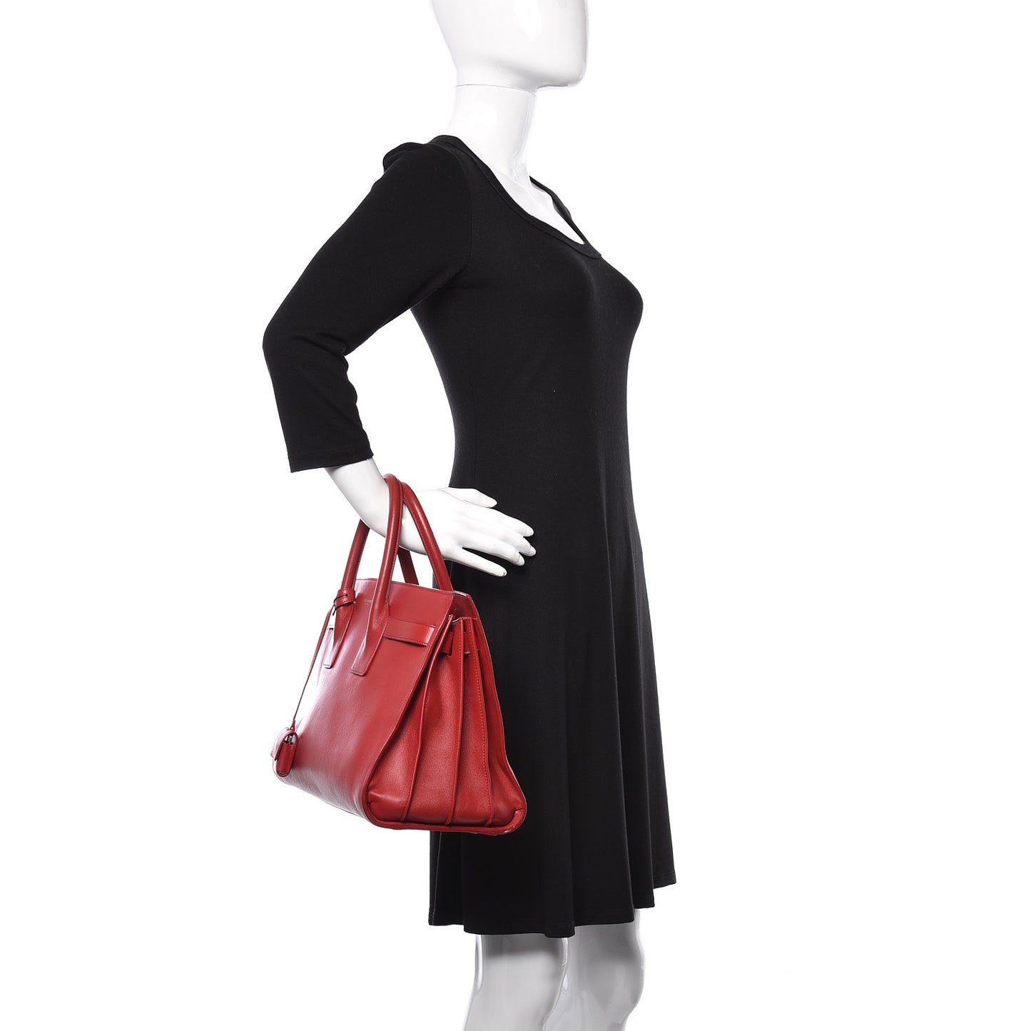 Calfskin Small Sac De Jour Lipstick Red