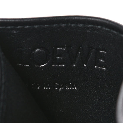 Loewe Calfskin Embossed Puzzle Plain Card Holder Black 6 of 7