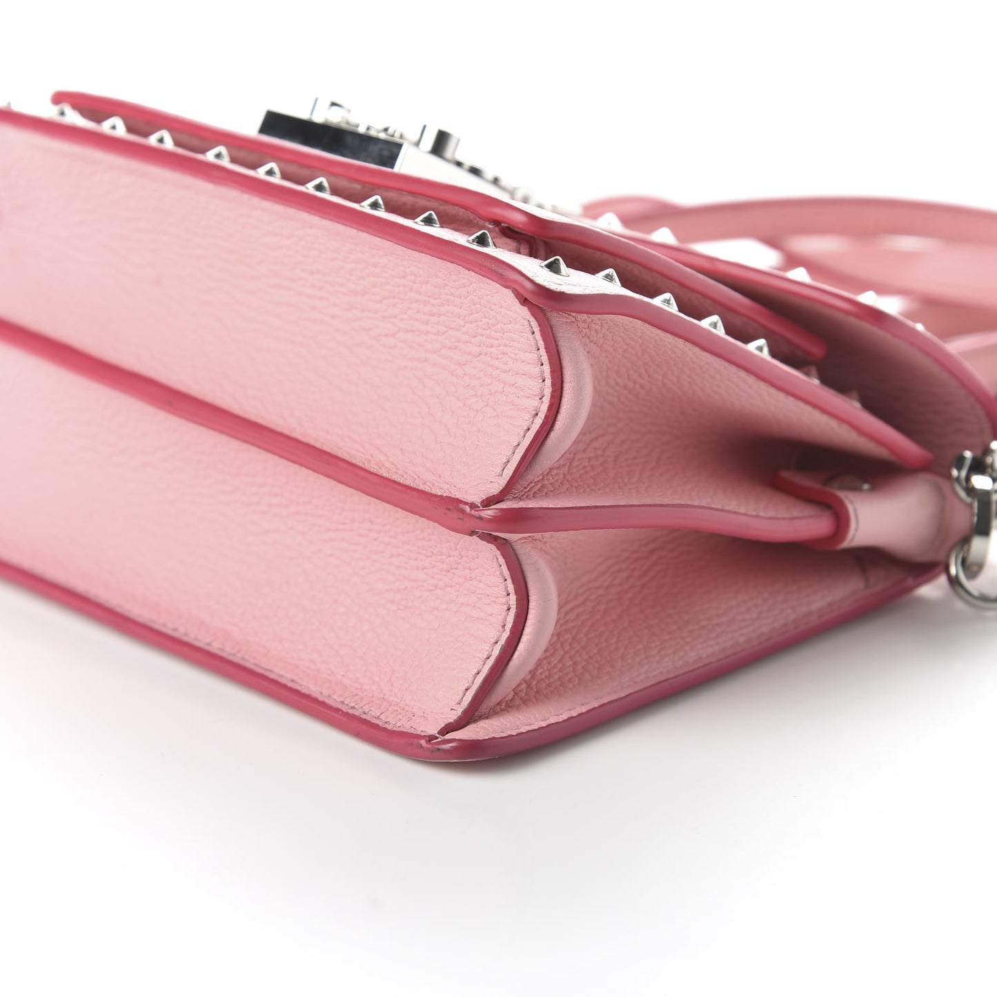 Calfskin Studded Mini Patricia Crossbody Bag Pink Blush