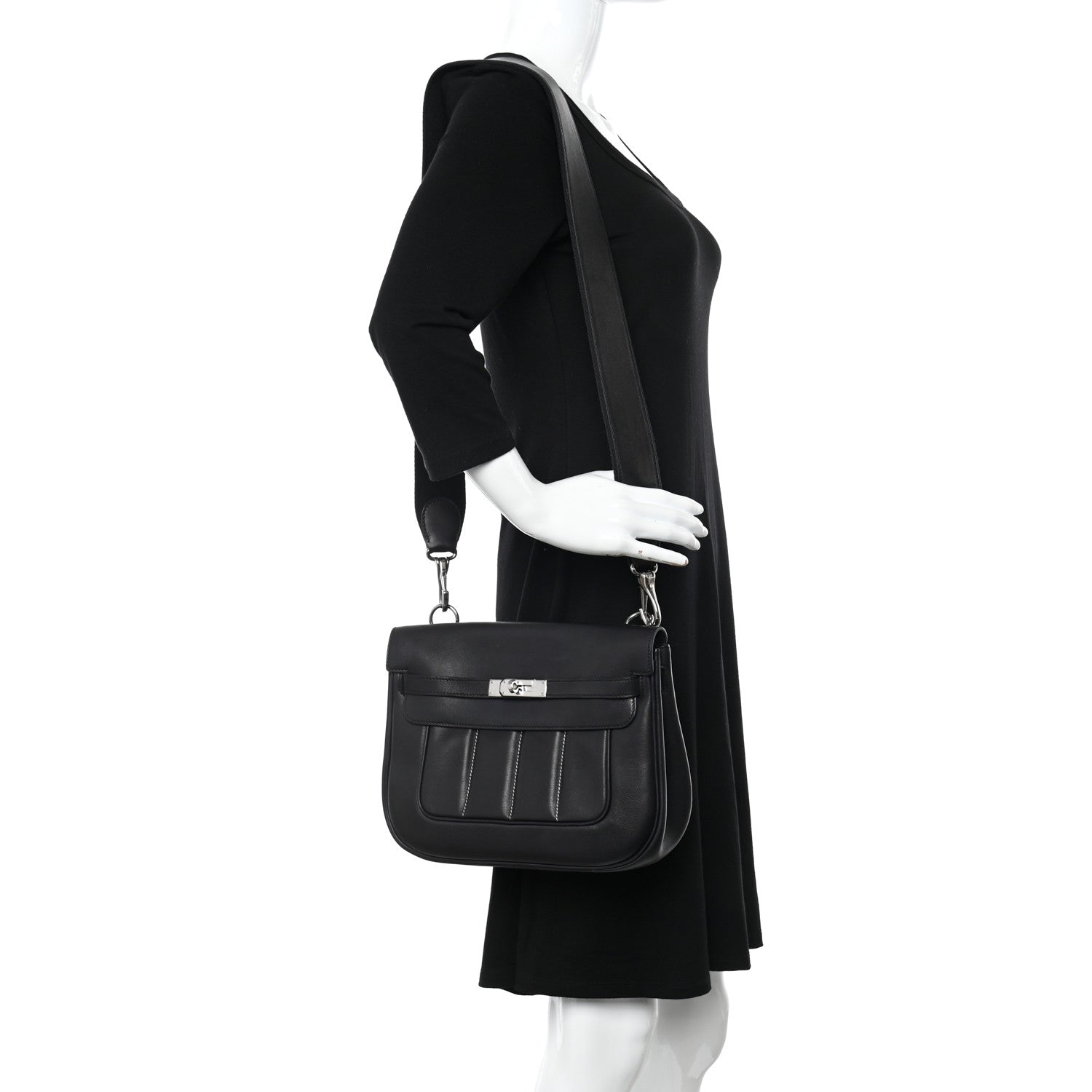 Hermes Swift Grain d'H Sac Berline 28 Black 2 of 10