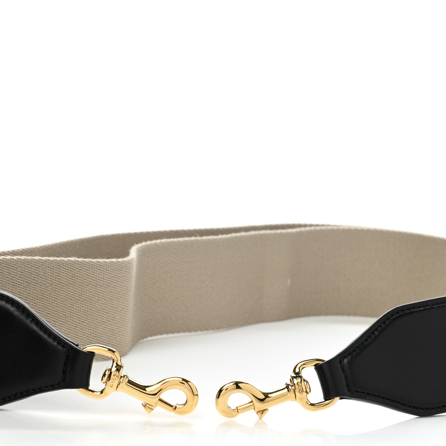 Canvas Shoulder Strap Black Beige