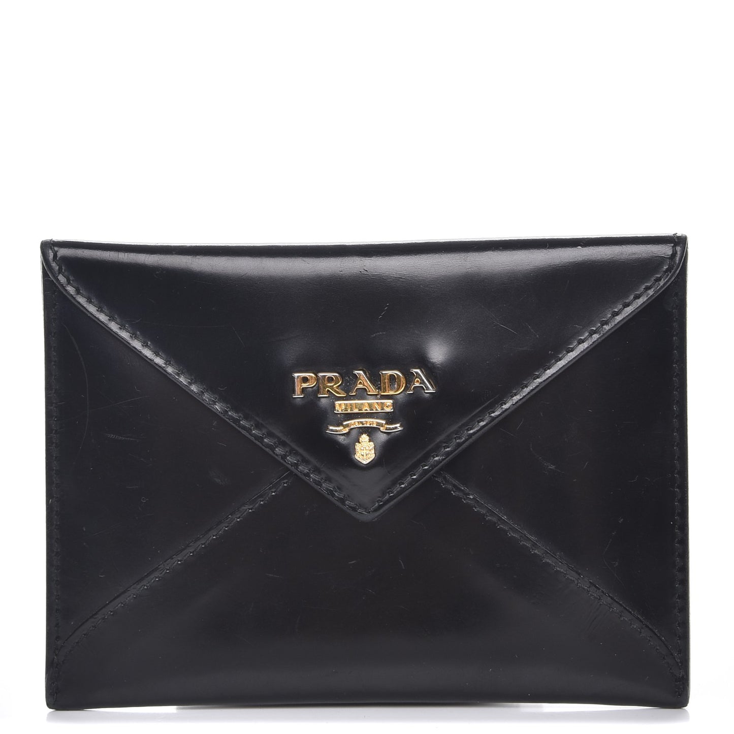 Spazzolato Envelope Pouch Wallet Nero Black