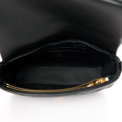 Louis Vuitton Calfskin Bubblegram Wallet On Strap Black 5 of 12