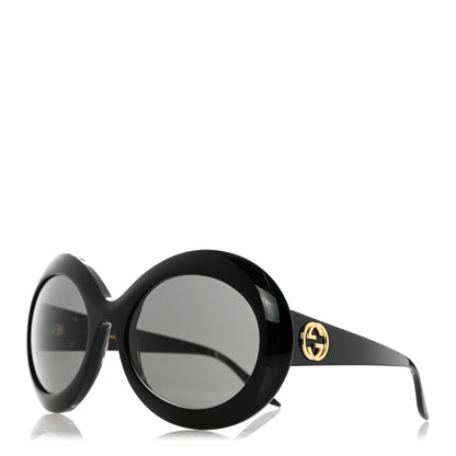 Gucci Acetate Round GG Sunglasses GG0744S Black 1 of 8