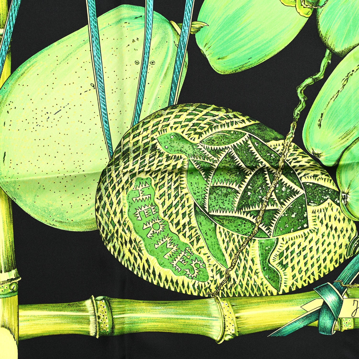 Hermes Silk Jardin Creole Scarf 90 2 of 6