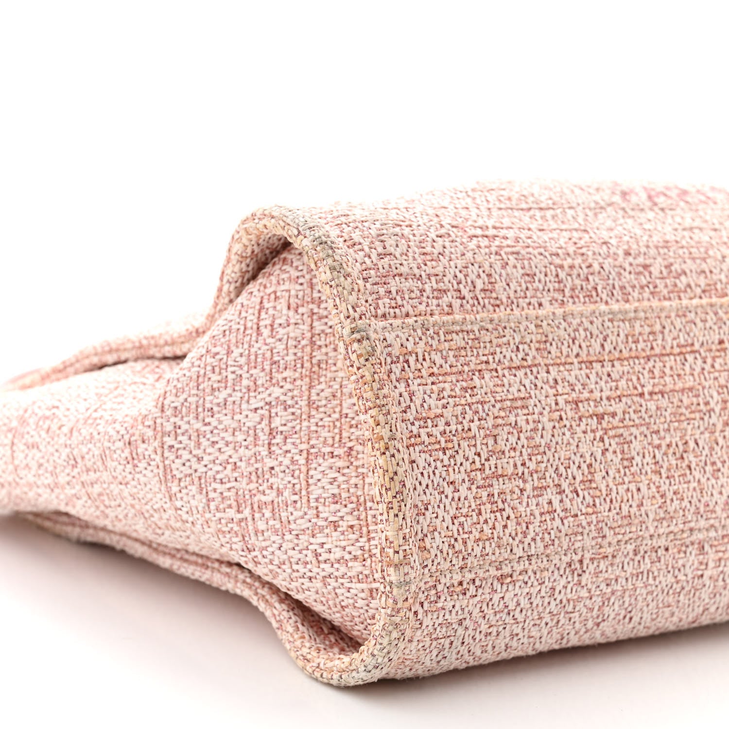 Chanel Lurex Boucle Small Deauville Tote Pink 9 of 13