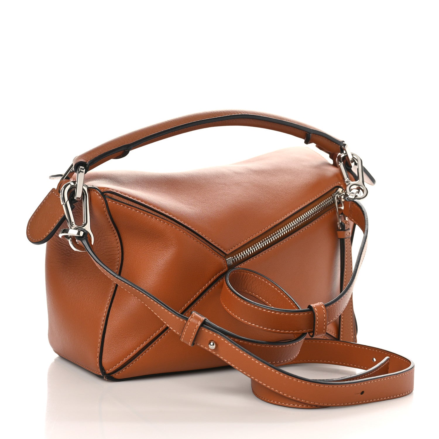 Loewe Calfskin Small Puzzle Bag Tan 3 of 9