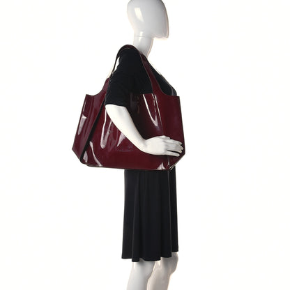 Stella McCartney Eco Alter Patent Perforated Logo Satchel Red 3 of 11