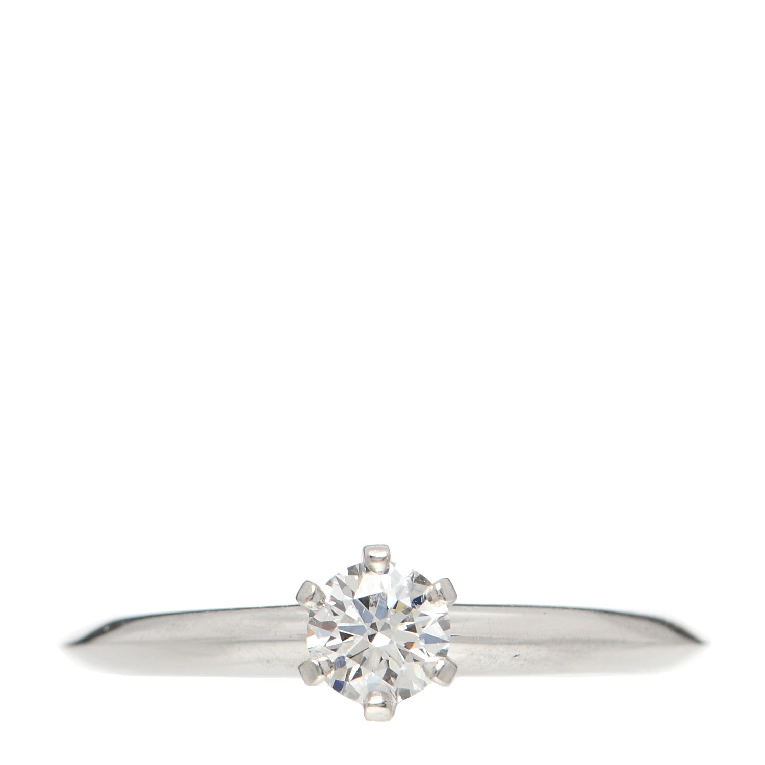 Tiffany Platinum Diamond .25ct Solitaire Engagement Ring 49 5 1 of 8