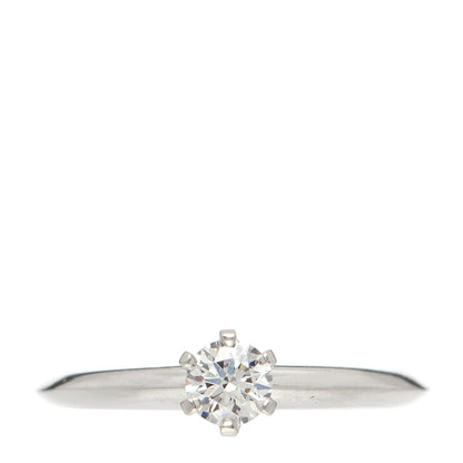 Tiffany Platinum Diamond .25ct Solitaire Engagement Ring 49 5 1 of 8
