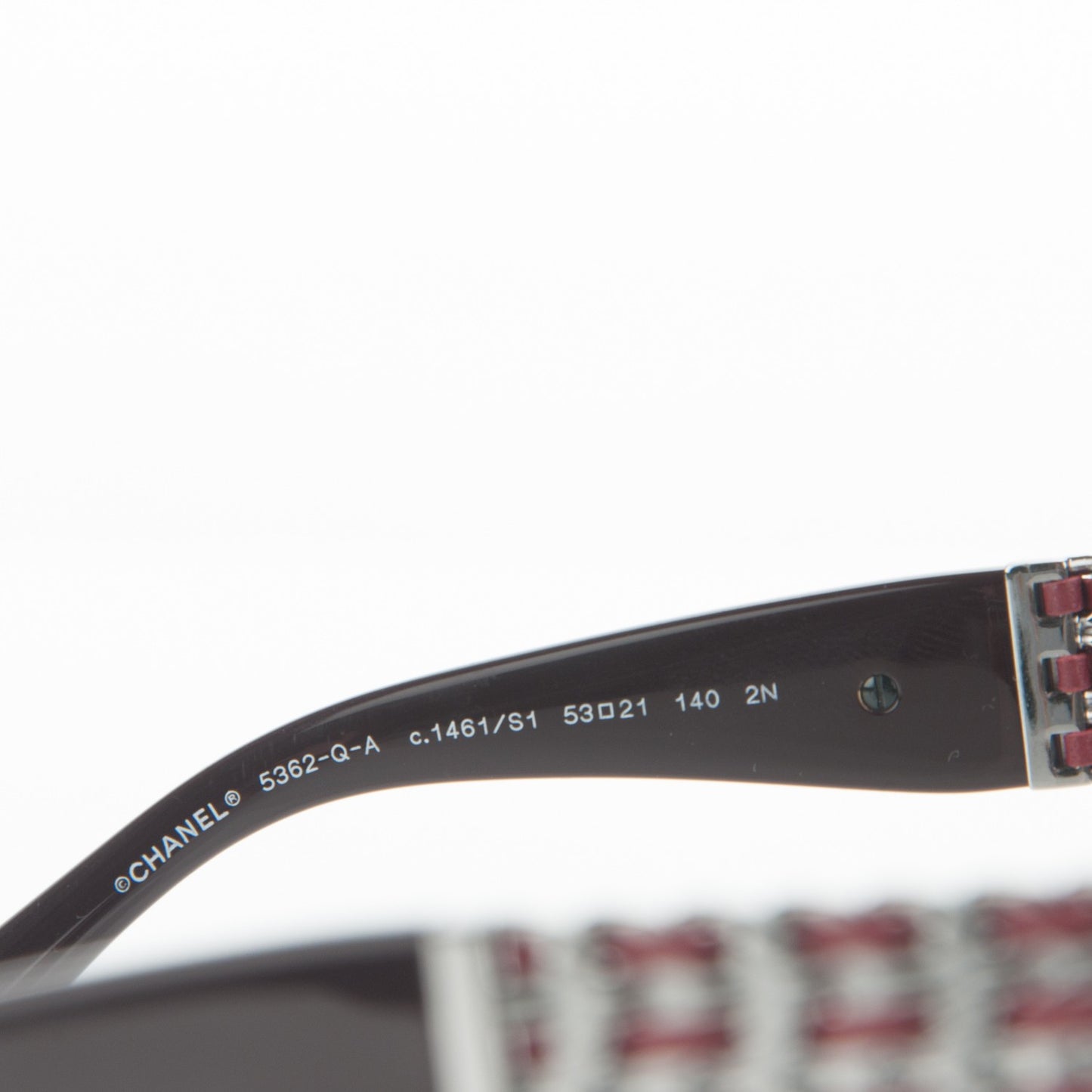 Square Chain Sunglasses 5362-Q Burgundy