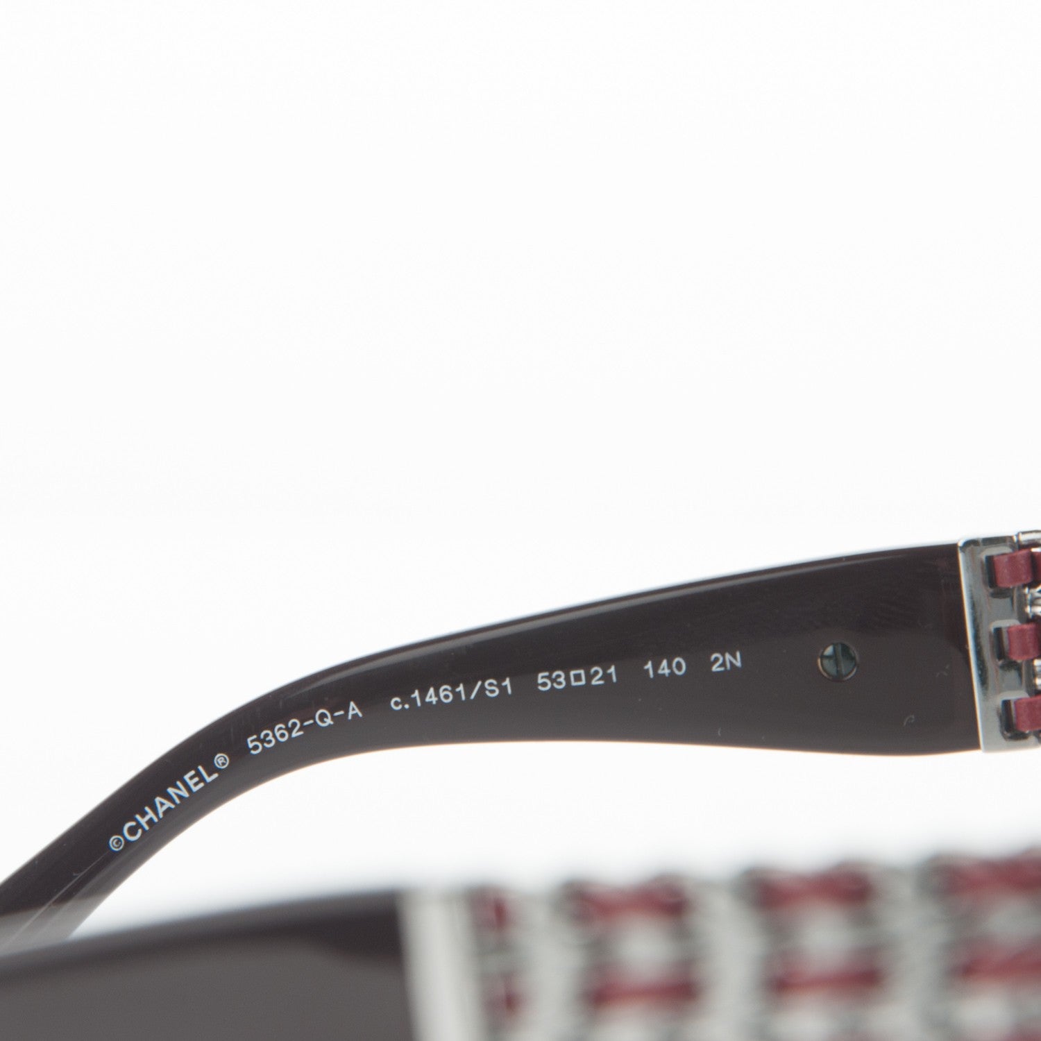 Chanel Square Chain Sunglasses 5362-Q Burgundy 5 of 5