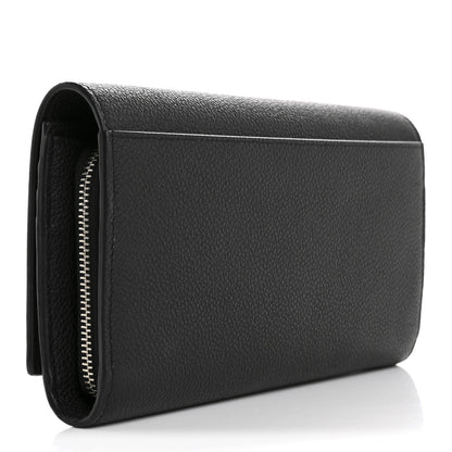Saint Laurent Grained Calfskin Rive Gauche Classic Large Wallet Black 3 of 9