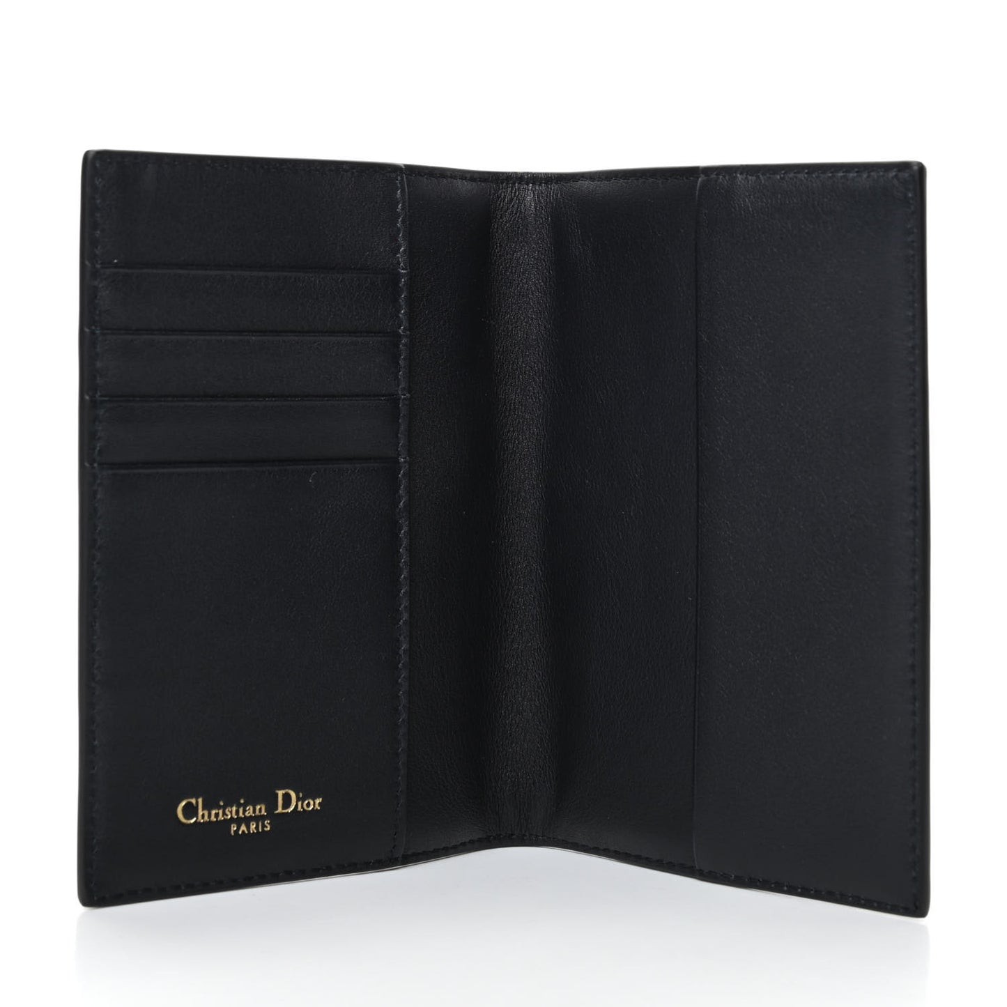 Calfskin Oblique Passport Holder Blue
