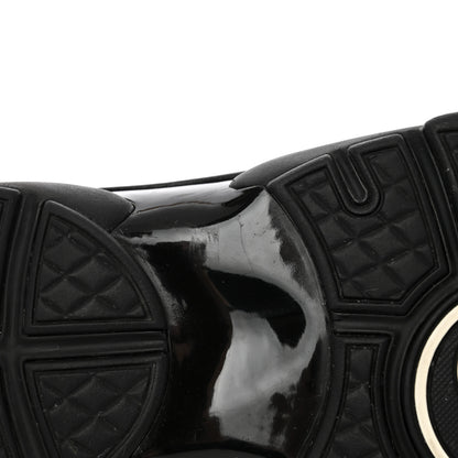 Chanel Fabric Calfskin Suede CC Sneakers 36 Black 11 of 15