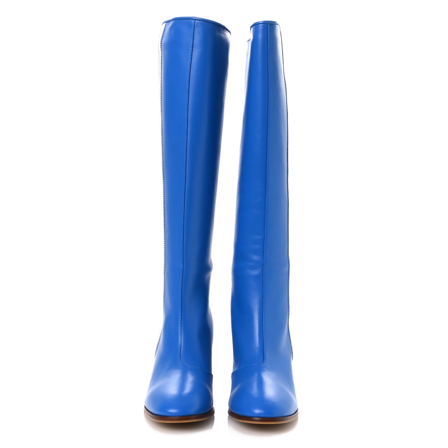 Gucci X ADIDAS Calfskin Elizabeth Knee Boots 39 Blue 3 of 10