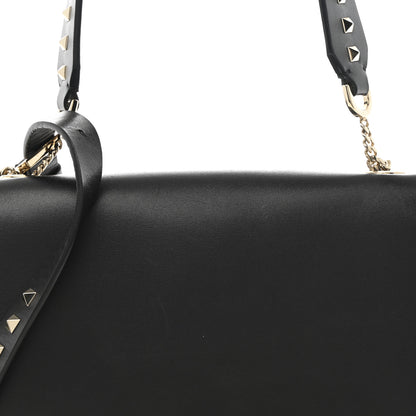 Valentino Garavani Vitello Rockstud Top Handle Shoulder Bag Black 7 of 10