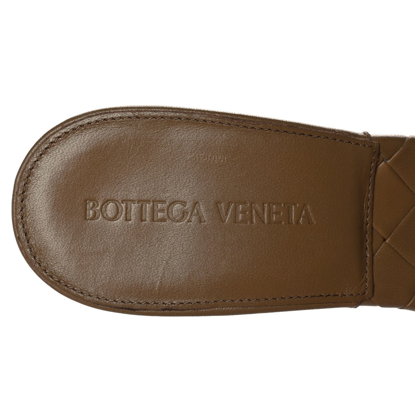 Nappa Maxi Intrecciato Lido 90mm Mule Sandals 37.5 Fudge
