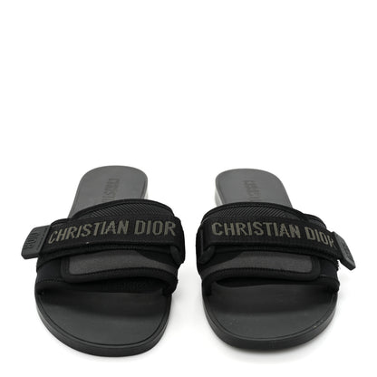 Christian Dior Technical Stretch Fabric Camouflage Dio(r)evolution Slide Sandals 39 Black 2 of 14