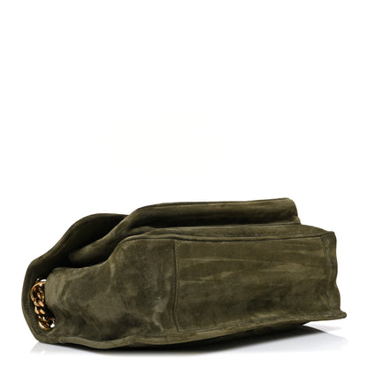 Saint Laurent Suede Monogram Medium Niki Chain Satchel Loden Green 4 of 10