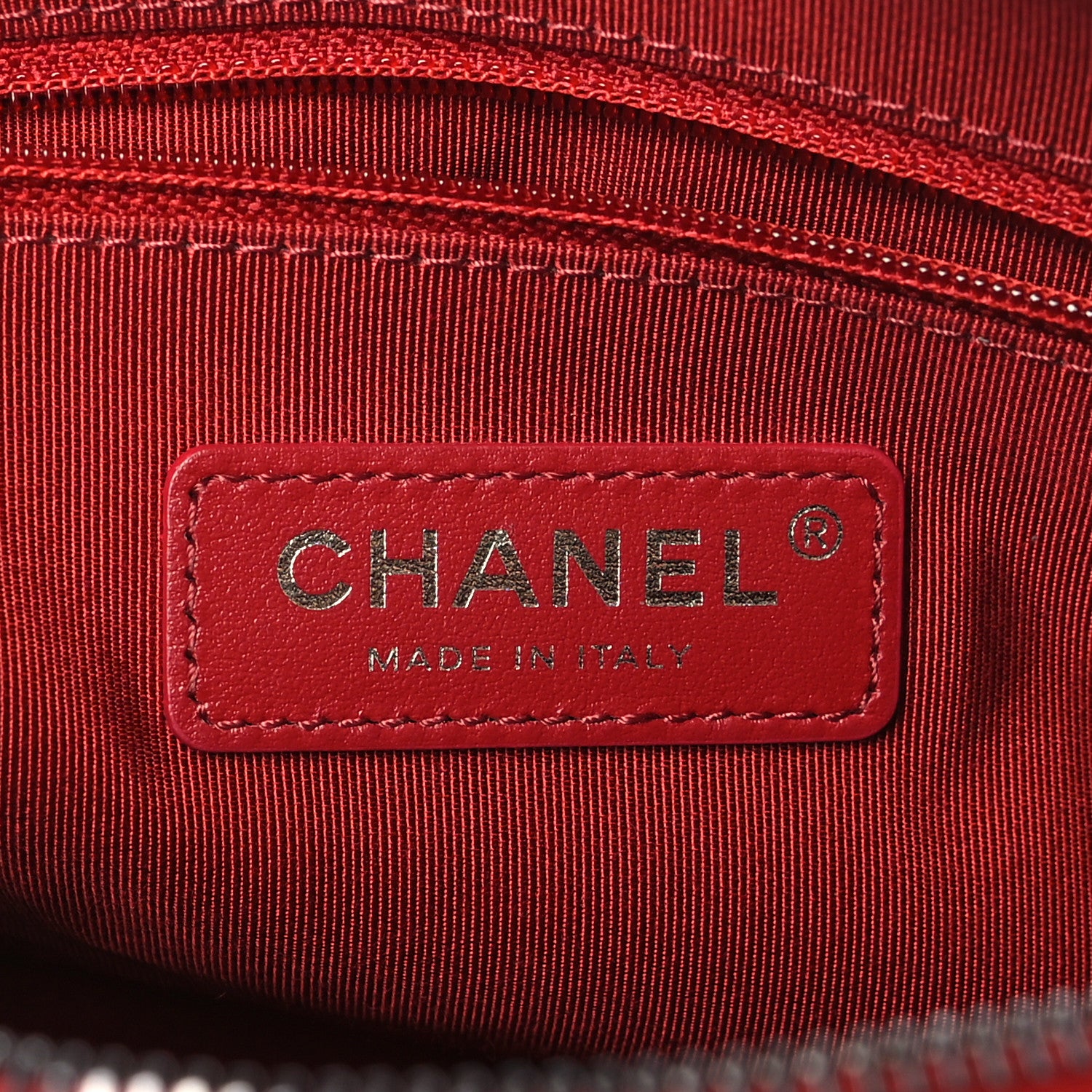 Chanel Calfskin Chain 20s Signature Bowling Bag Red 8 of 9