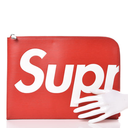 Louis Vuitton X SUPREME Epi Pochette Jour GM Red 2 of 8