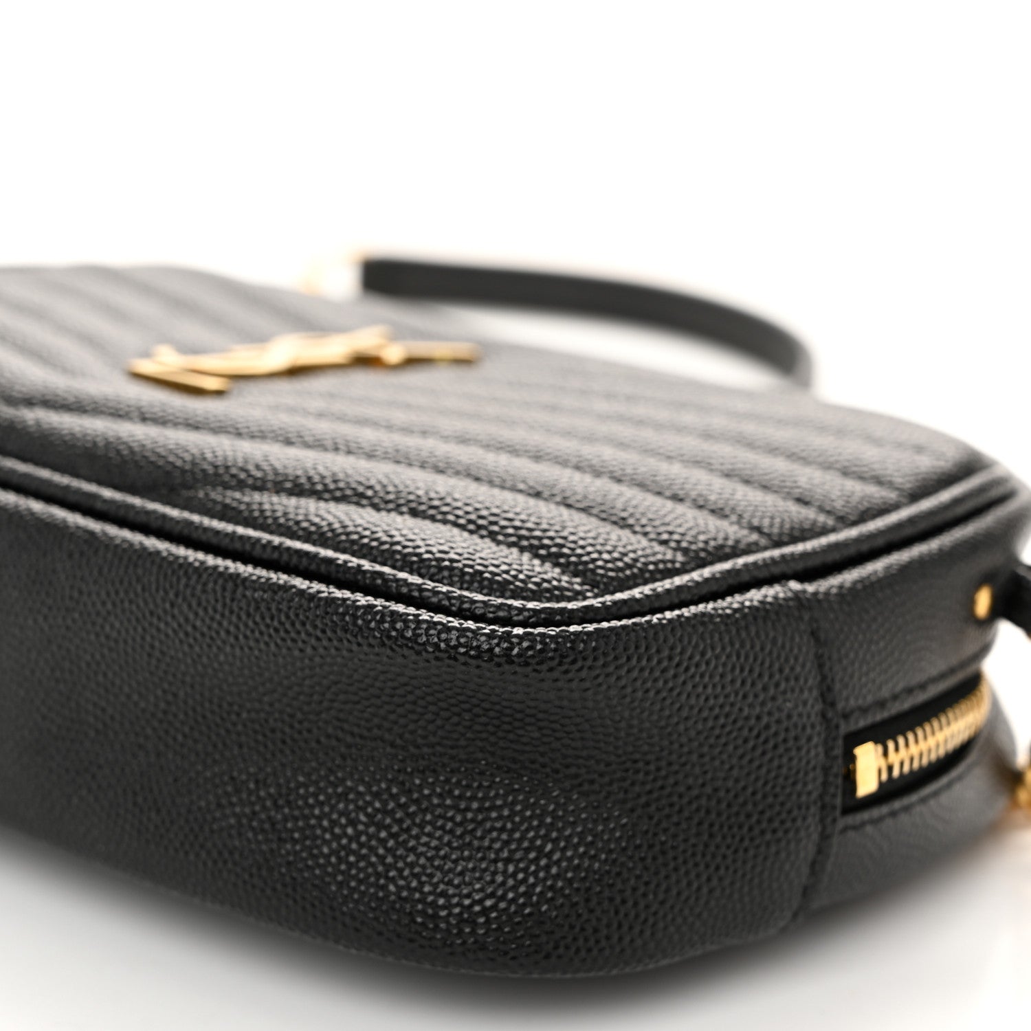 Saint Laurent Grain De Poudre Matelasse Monogram Mini Lou Camera Bag Black 10 of 11