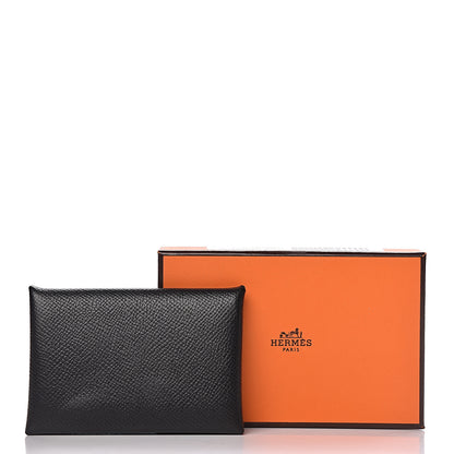 Hermes Epsom Calvi Card Case Black 9 of 9