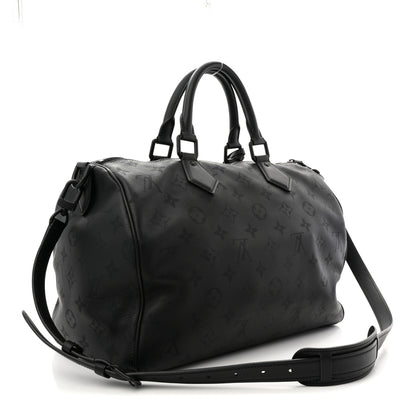 Louis Vuitton Calfskin Monogram Speedy P9 Bandouliere 40 Ultra Black 3 of 18