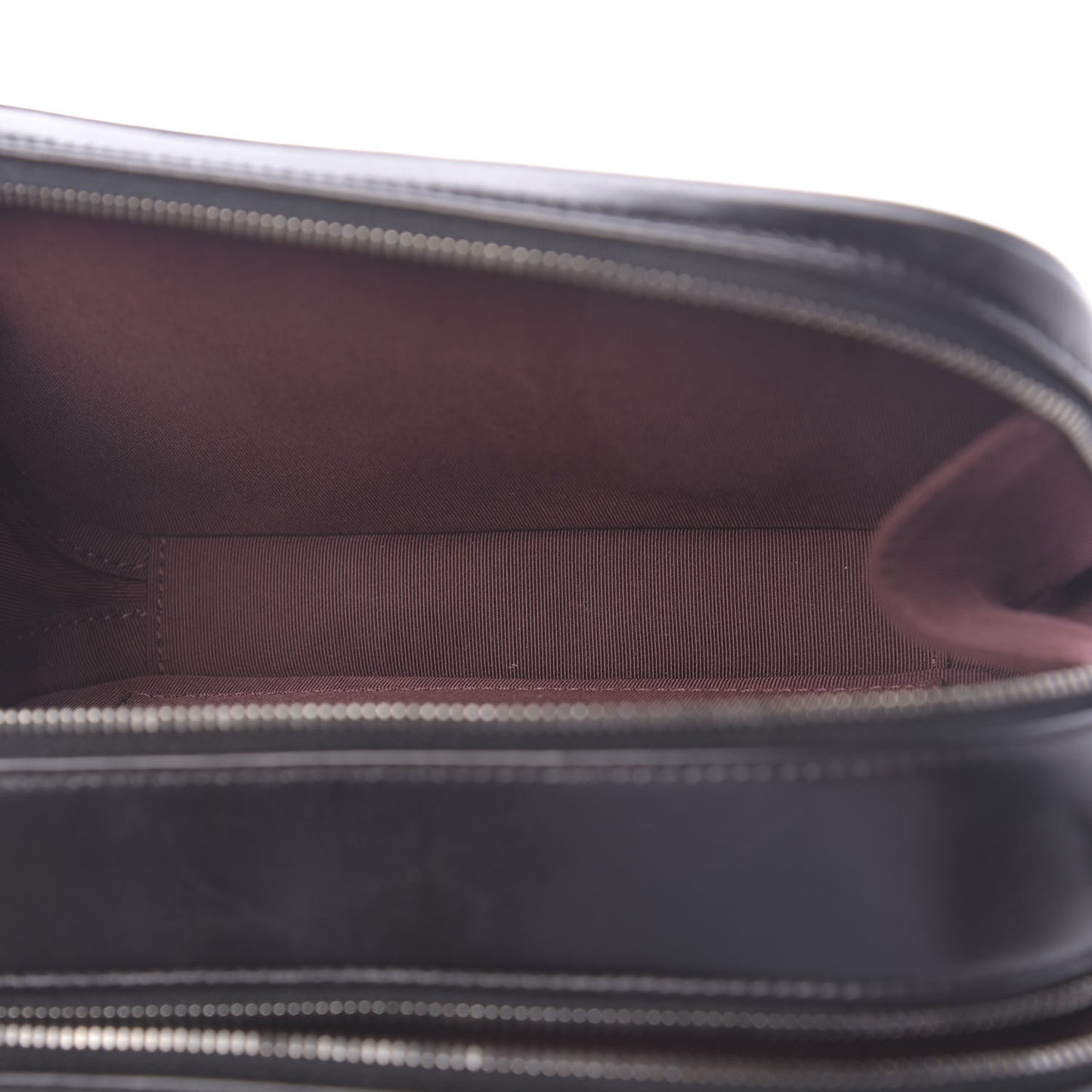 Glazed Calfskin Small Coco Boy Camera Case Black