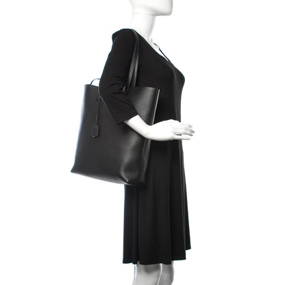 Saint Laurent Calfskin Medium Shopping Tote Black 2 of 18
