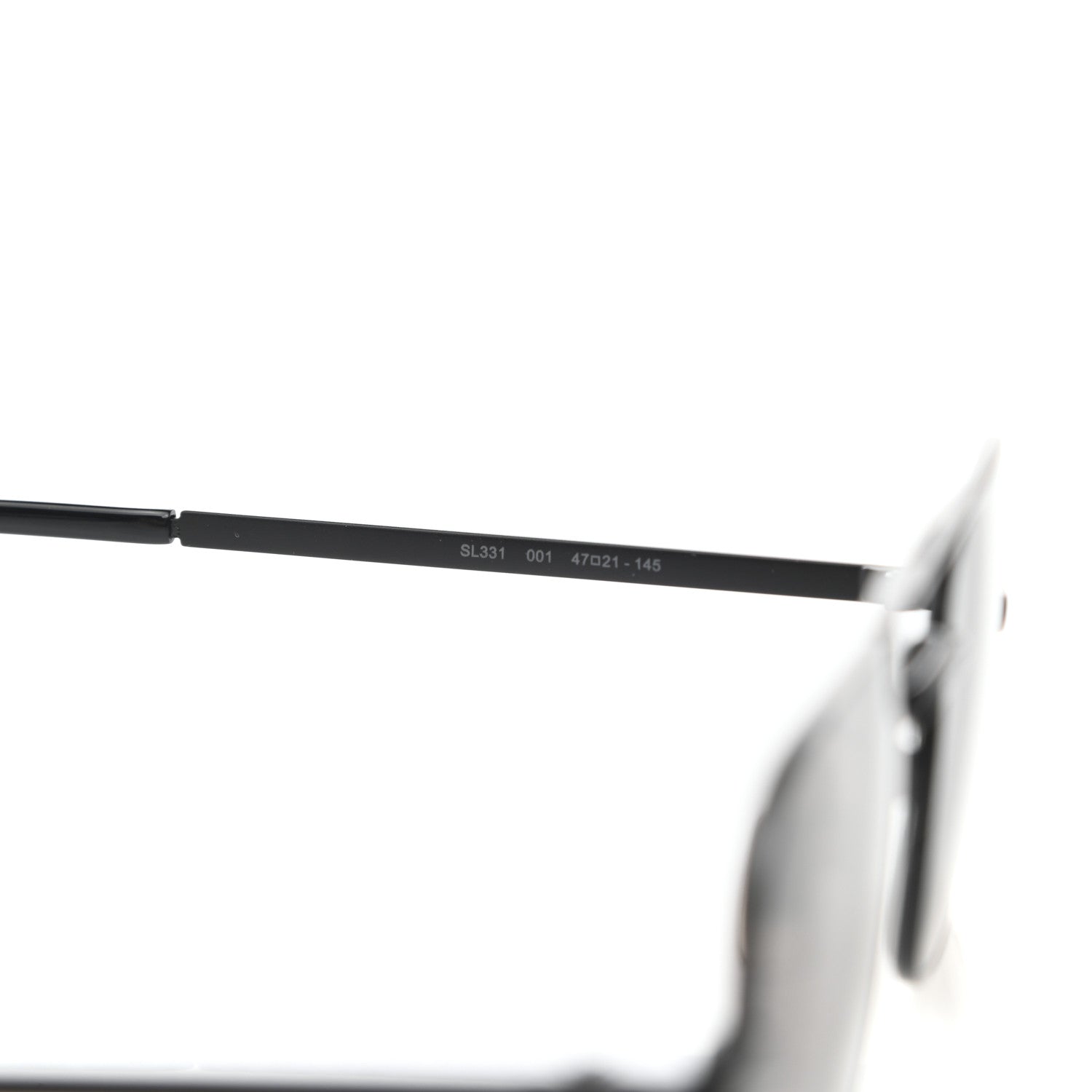 Saint Laurent Rectangular SL 331 Sunglasses Black 6 of 8