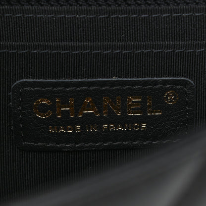 Chanel Calfskin Chevron Quilted Medium Statement Flap Black 6 of 12