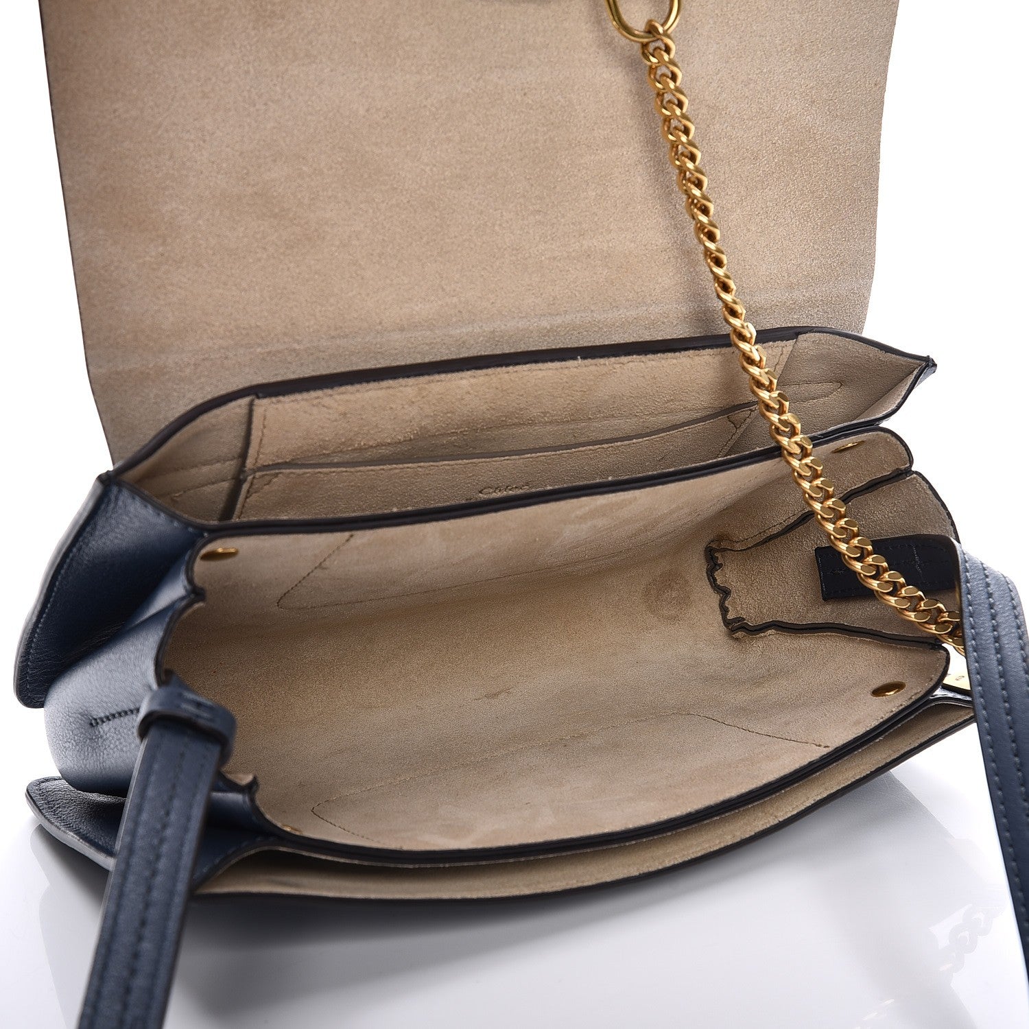 Chloe Calfskin Small Faye Shoulder Bag Denim Blue 5 of 8