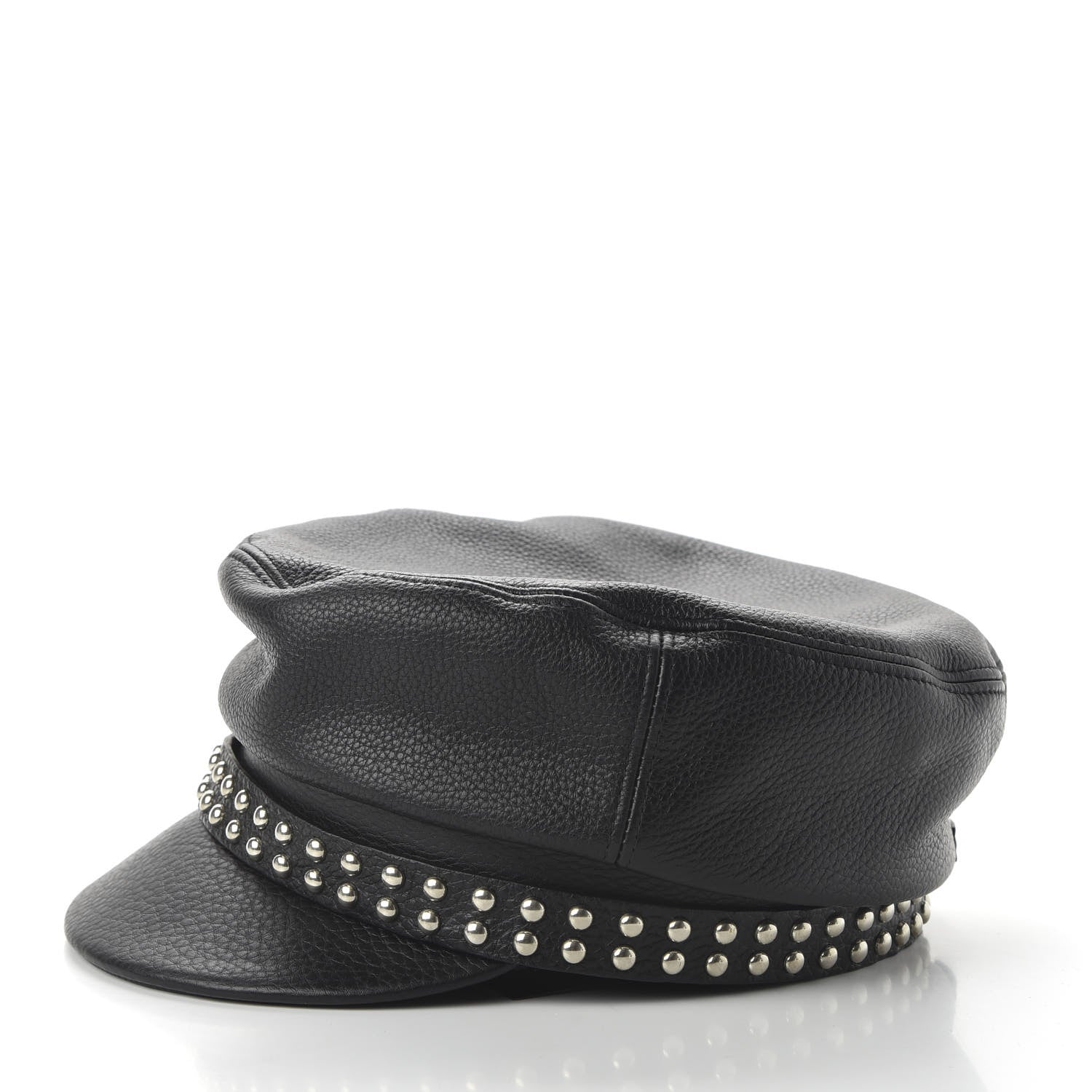 Gucci Calfskin Studded Cellarius Hat XL Black 5 of 9