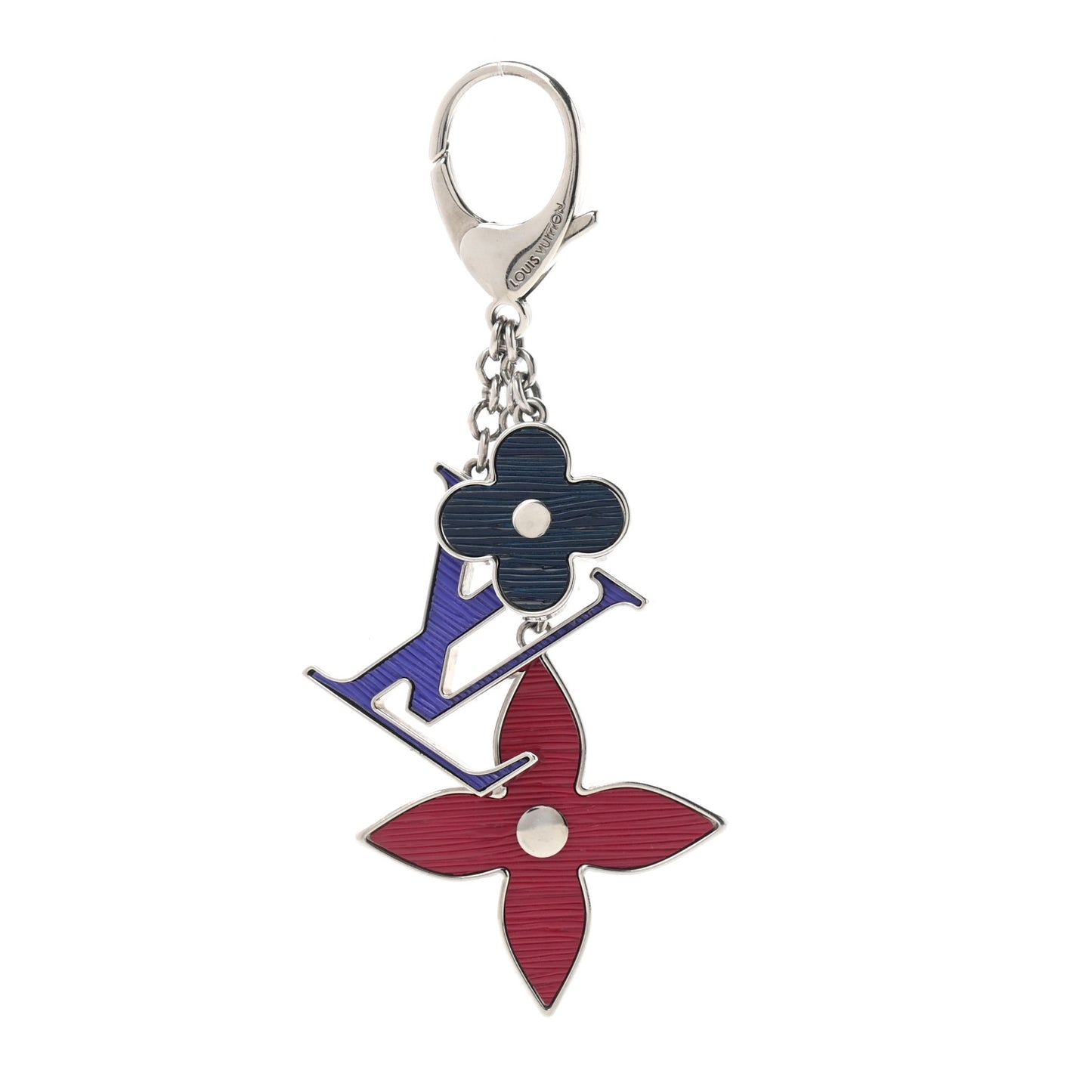 Fleur d'Epi Bag Charm Figue Fuchsia Indigo