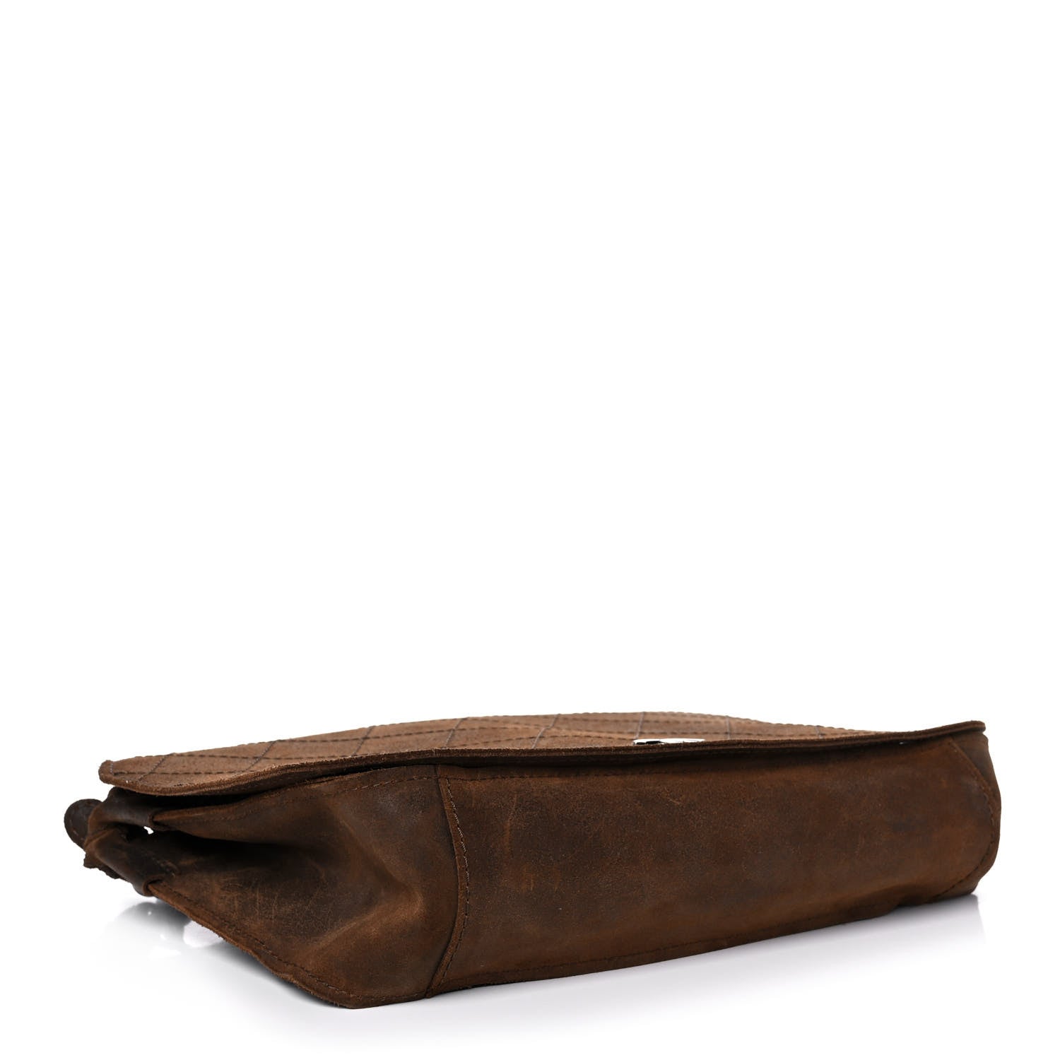 Chanel Calfskin Stitched Large Highlander Messenger Brown 4 of 16