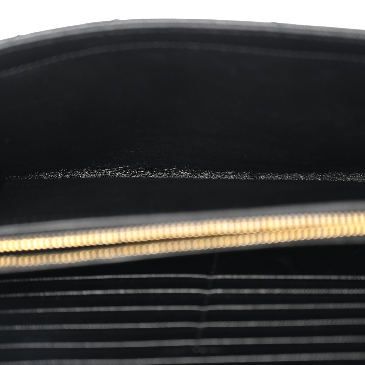 Grain De Poudre Matelasse Chevron Monogram Chain Wallet Black