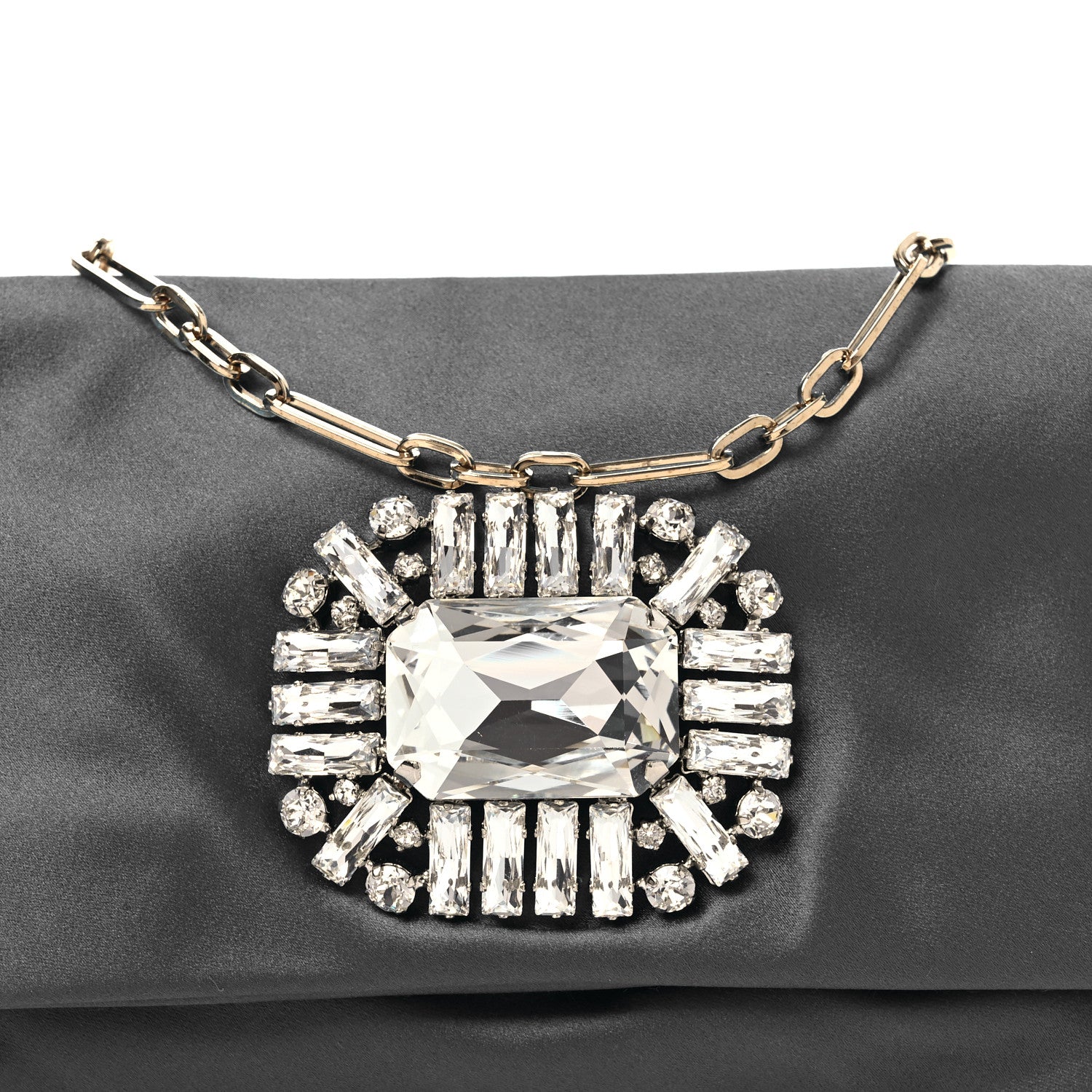 Jimmy Choo Satin Crystal Titania Clutch Blue 8 of 12