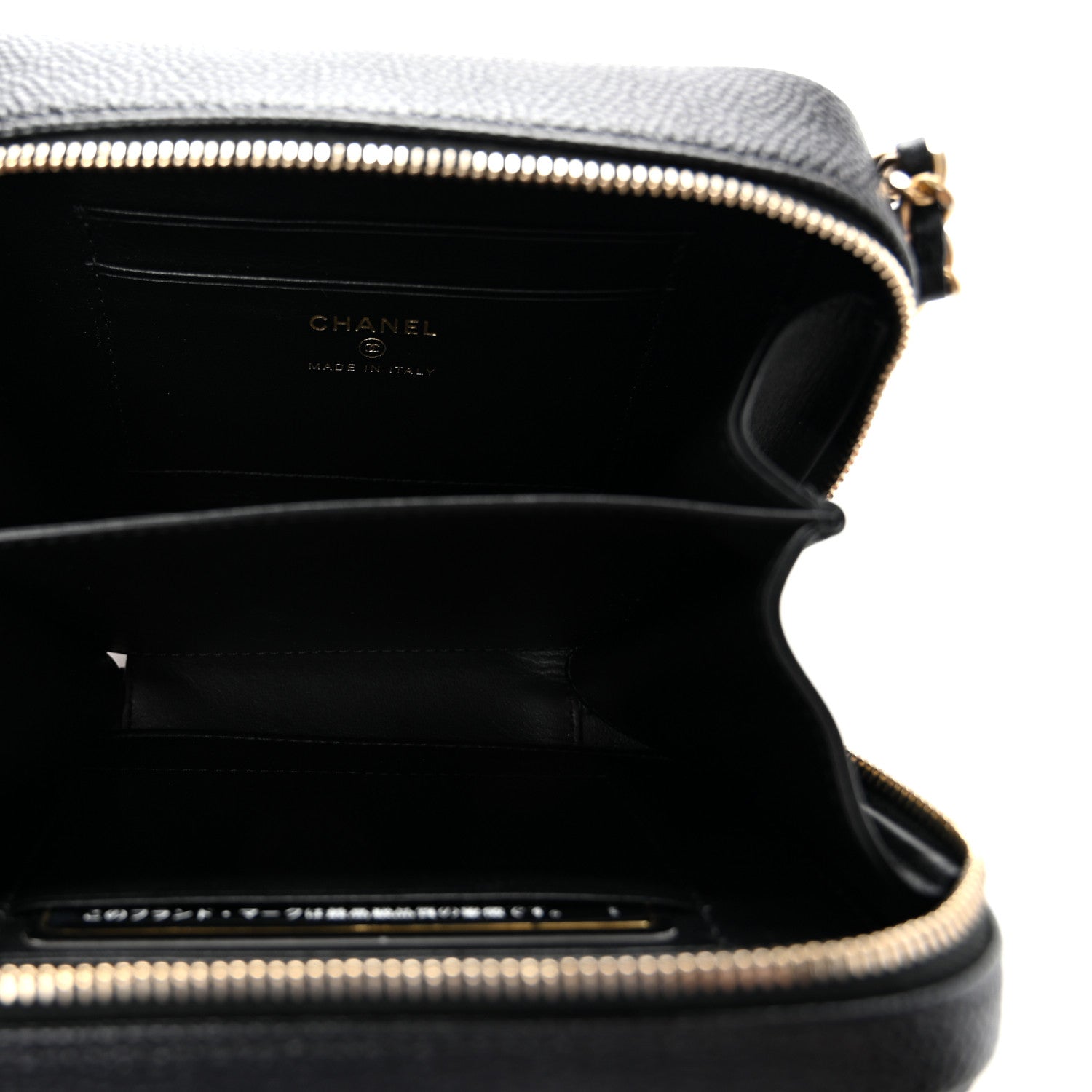 Chanel Caviar Quilted CC Filigree Vanity Clutch With Chain Black 5 of 10