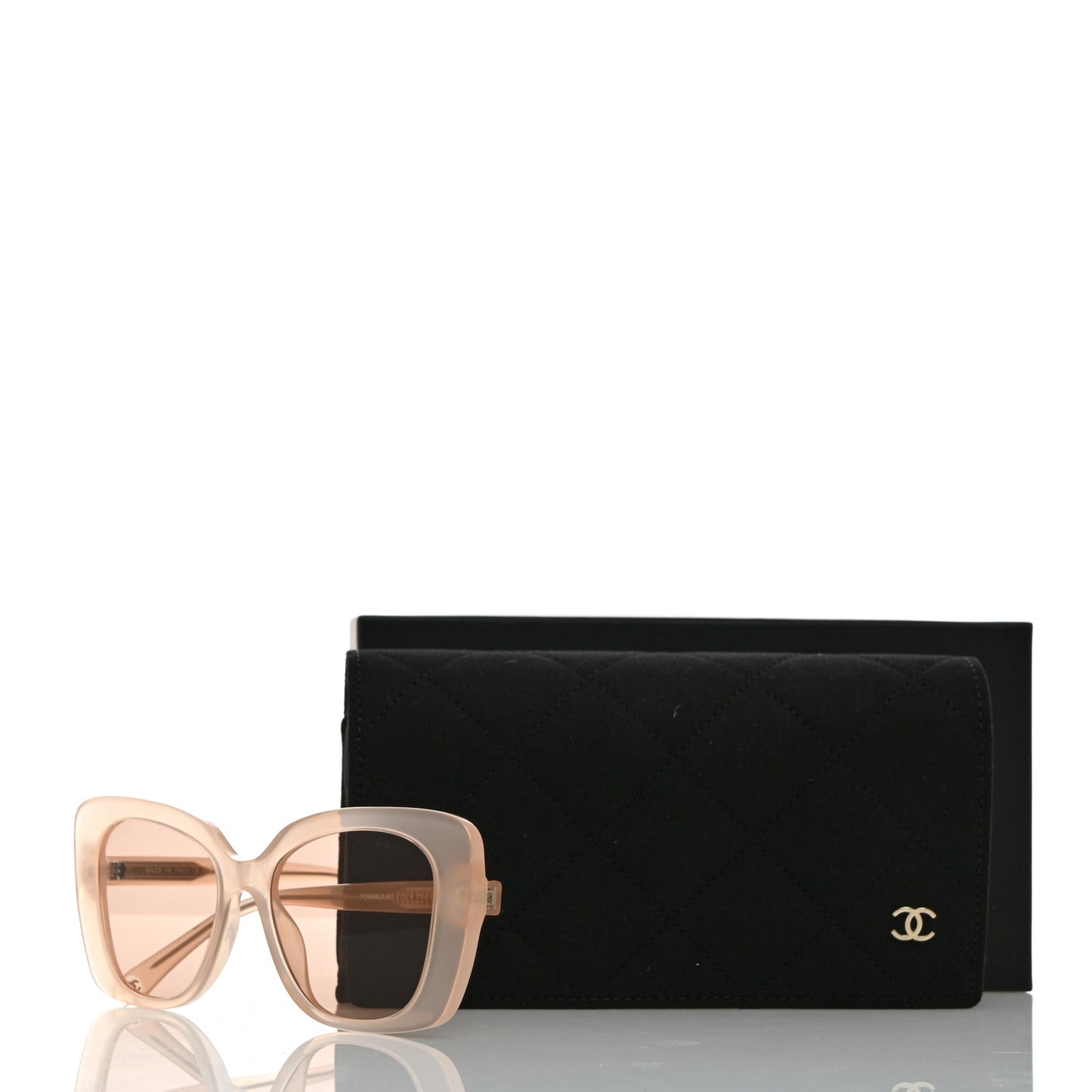 Acetate Rectangle Sunglasses 5504 Beige