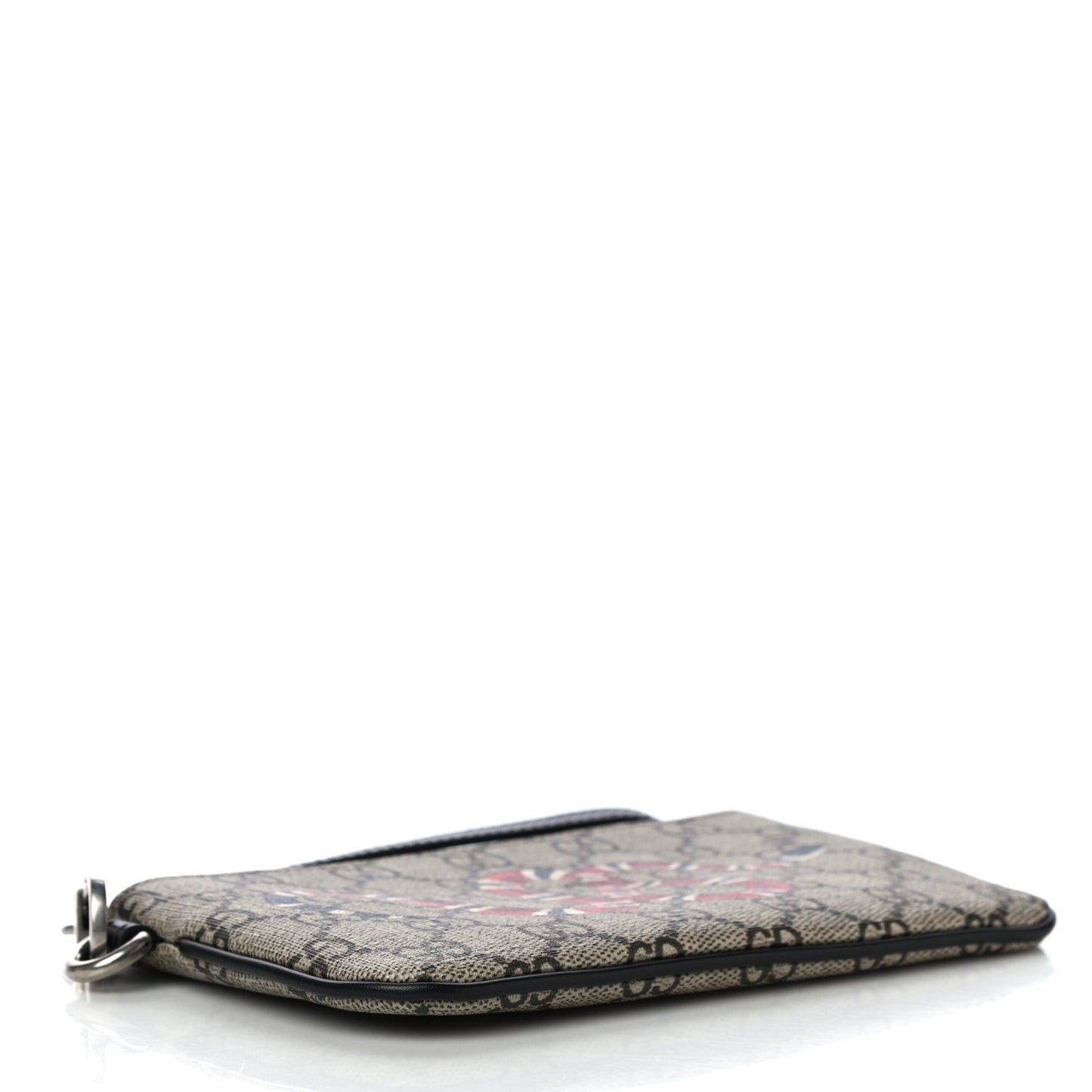 GG Supreme Monogram Kingsnake Zip Pouch Black
