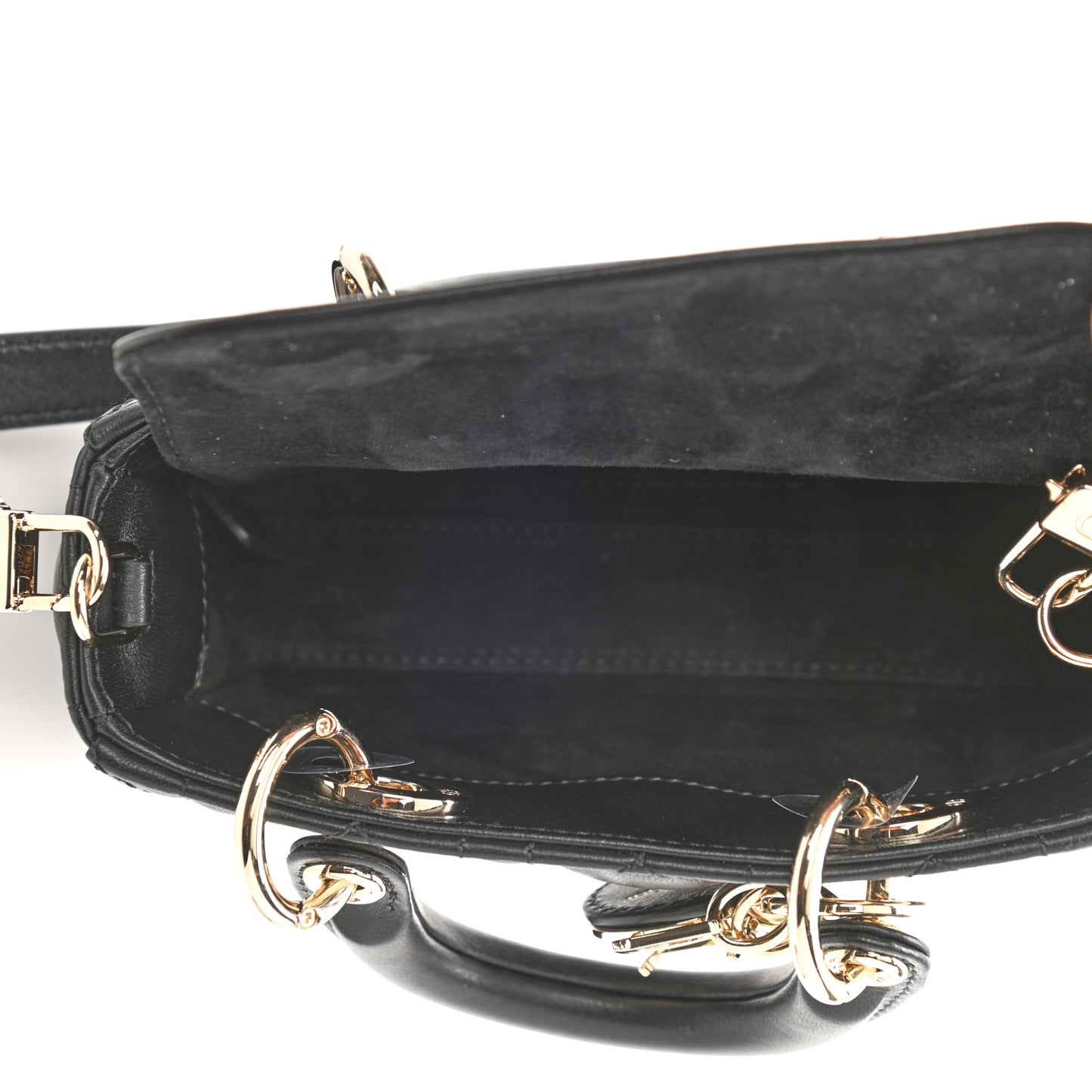 Lambskin Cannage Micro Lady D-Joy Black
