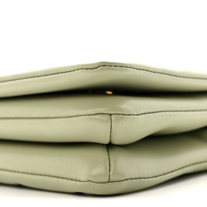 Louis Vuitton Lambskin Embossed Monogram Pochette Coussin Green 8 of 10