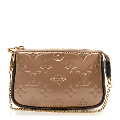 Louis Vuitton Metallic Vernis Mini Pochette Accessories Rose Gold 1 of 6