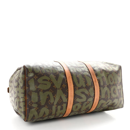 Louis Vuitton Graffiti Keepall 50 Kaki 3 of 13
